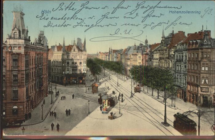 Koeln Rhein Hohenzollernring Strassenbahn