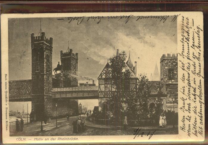 Koeln Rhein Motiv Rheinbrücke