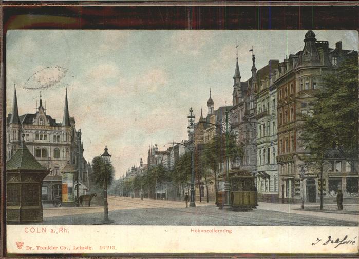 Koeln Rhein Hohenzollernring Strassenbahn