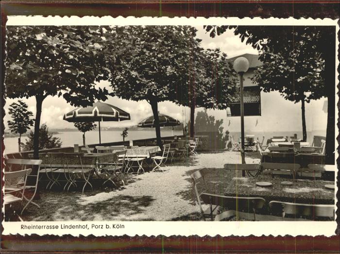 Porz Koeln Rheinterrassen-Gaststätte Lindenhof Ter