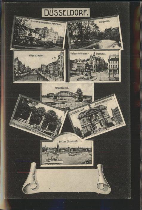 DuessELDORF  CITY Koenigsallee Hofgarten Alleestrasse Kaiser Wilhelm und Bismarc