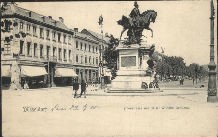 DuessELDORF  CITY Alleestrasse mit Kaiser Wilhelm Denkmal