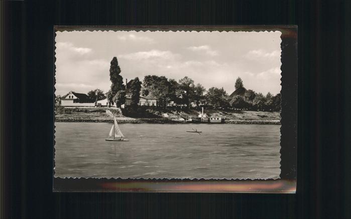 DuessELDORF  CITY Gartenrestaurant Moenchenwerth Segelboot