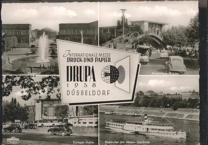 DuessELDORF  CITY Drupa 58 Ehrenhof Aluminium Bruecke Europa Halle Rheinufer Mes