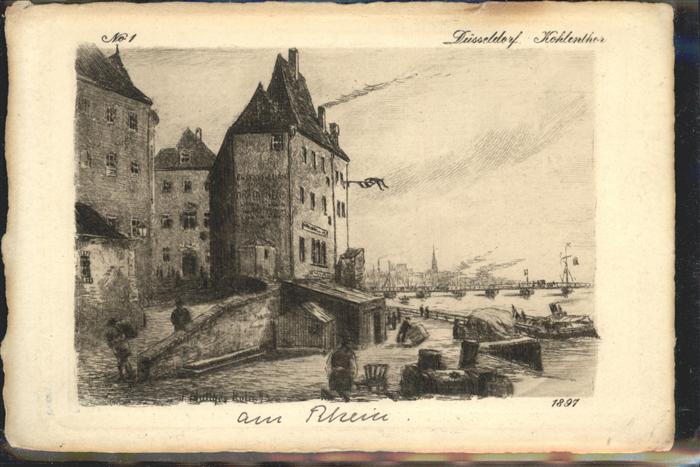 DuessELDORF  CITY Kohlenthor Zeichnung
