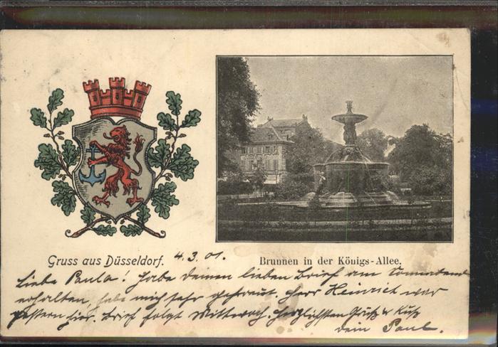 Duesseldorf Brunnen Königsallee Wappen