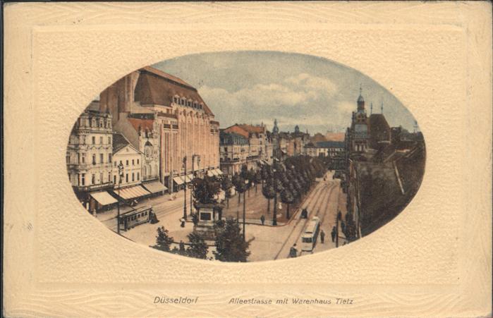 Duesseldorf Alleestrasse mit Warenhaus Tietz