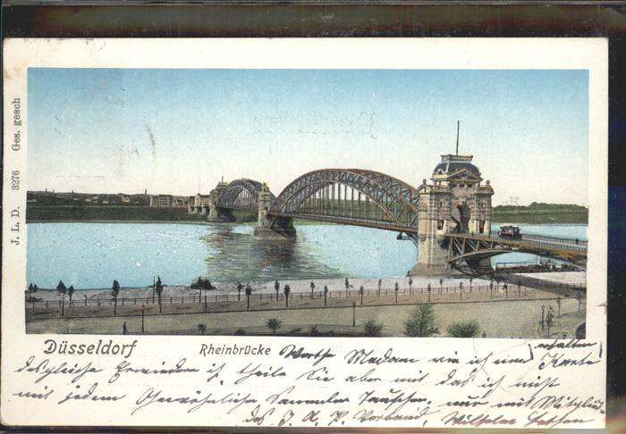 DuessELDORF  CITY Rheinbruecke Goldkarte
