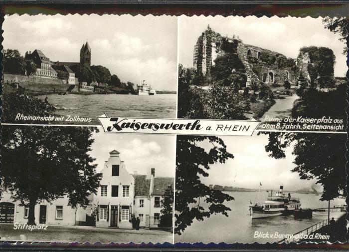 Kaiserswerth Rhein Zollhaus Stiftsplatz Burgwall Rui