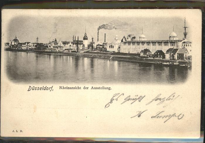 DuessELDORF  CITY Rheinansicht Ausstellung