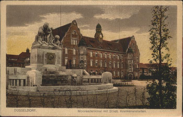 DuessELDORF  CITY Moorendenkmal mit staedtischen Krankenanstalten