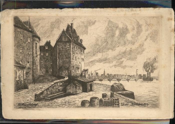 DuessELDORF  CITY Kohlentor Kuenstlerkarte