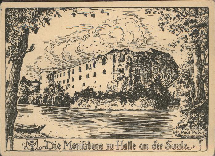 Halle Saale Moritzburg Künstlerkarte Paul Pabst