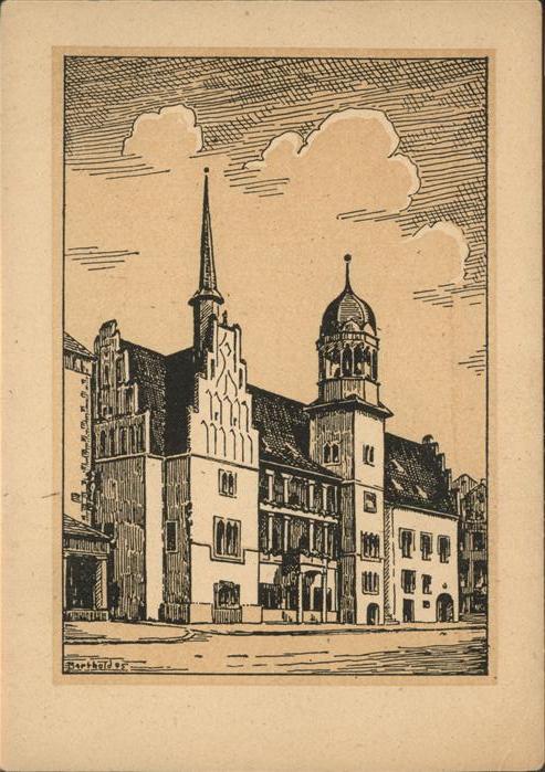 Halle Saale Altes Rathaus Künstlerkarte