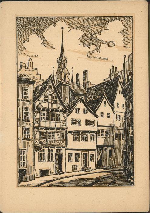Halle Saale Altstadt Trödel Künstlerkarte