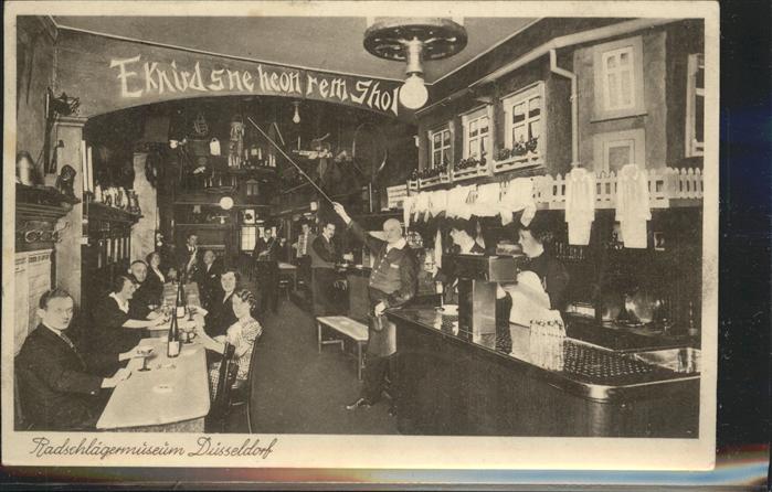 DuessELDORF  CITY Ratschlaegermuseum Restaurant Willi Voragen Muehlenstr. 8
