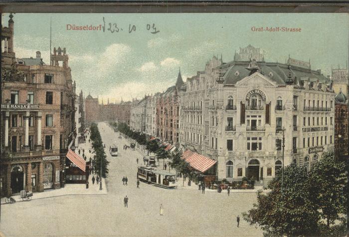 Duesseldorf Graf Adolf Strasse Strassenbahn