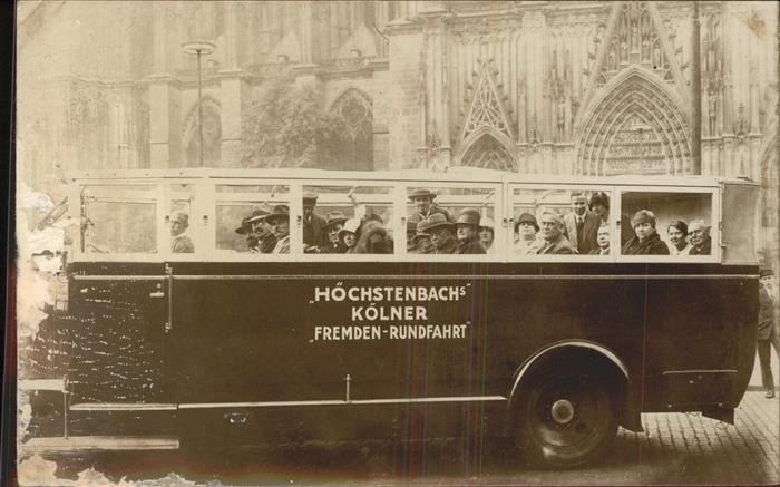 Autobus Omnibus Höchstenbachs Kölner Fremden Rundfahrt