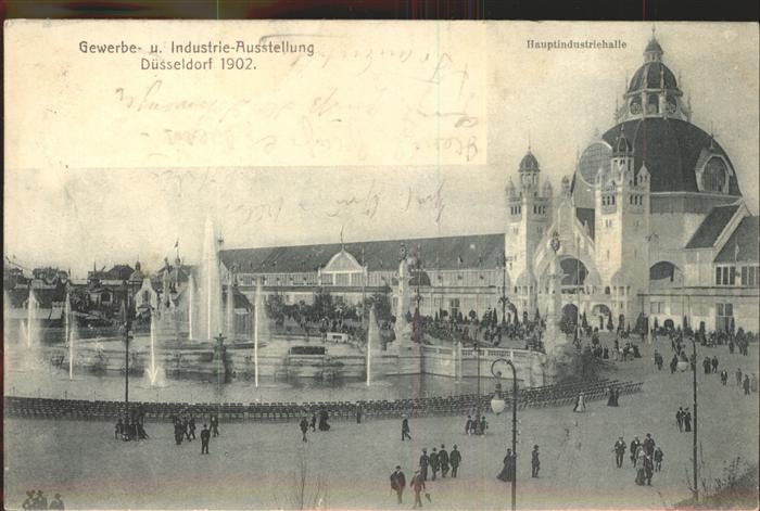 Ausstellung Industrie Gewerbe Kunst Dues Hauptindustriehalle Springbrunnen