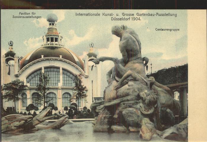 Ausstellung Kunst Gartenbau Duesseldorf  Centaurengruppe Pavillion Sonderausstel