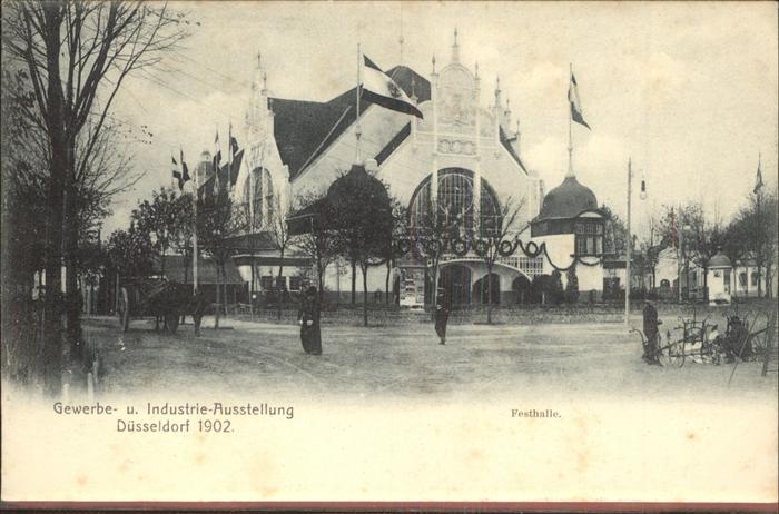 Ausstellung Industrie Gewerbe Kunst Dues Festhalle Fahnen