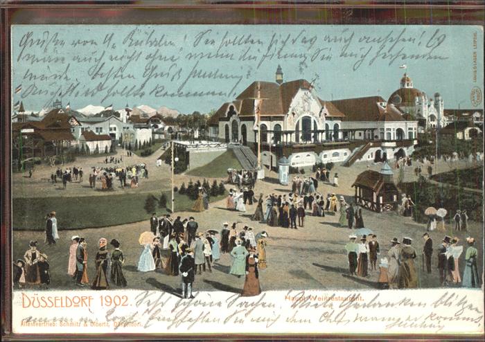 Ausstellung Industrie Gewerbe Kunst Duesseldorf 1902  Hauptweinrestaurant