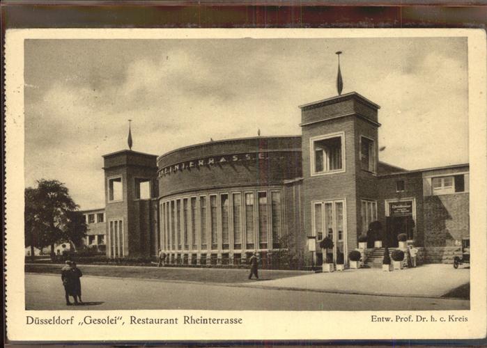 Ausstellung Gesolei Duesseldorf 1926 Restaurant Rheinterrasse
