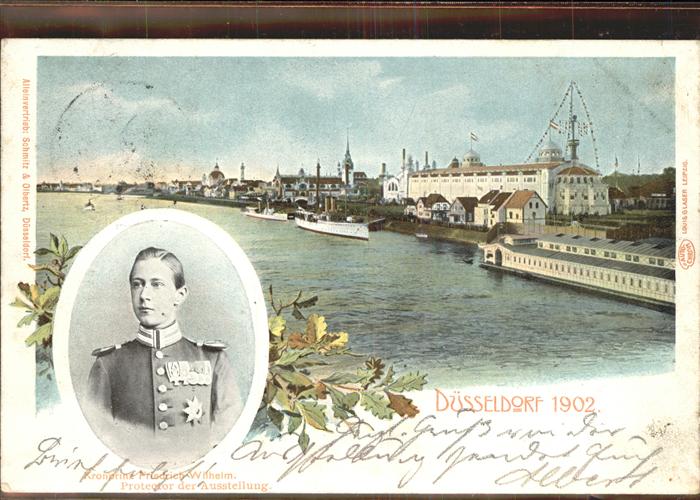 Ausstellung Industrie Gewerbe Kunst Dues Kronprinz Wilhelm Protector d. Ausstell