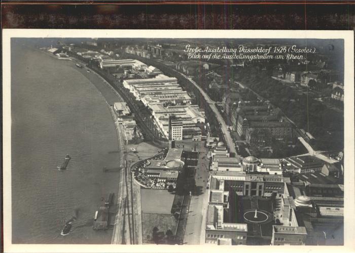 Ausstellung Gesolei Duesseldorf 1926 Fliegeraufnahme Ausstellungshalle