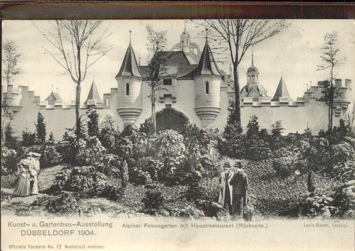 Ausstellung Kunst Gartenbau Duesseldorf  Alpiner Felsengarten Hauptrestaurant Rü