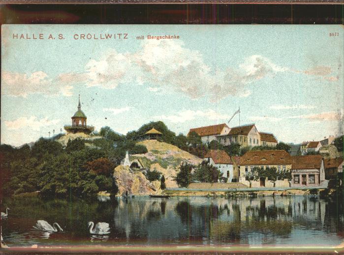 Halle Saale Cröllwitz mit Bergschenke Schwäne