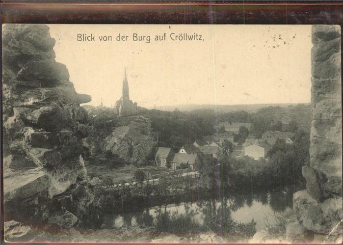 Halle Saale Blick von Burg Giebichenstein auf Cröll