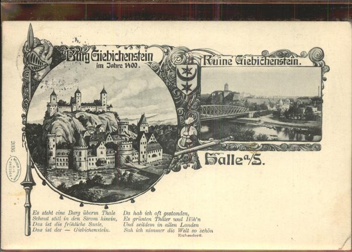 Halle Saale Burg Giebichenstein um 1400 Saale Brück