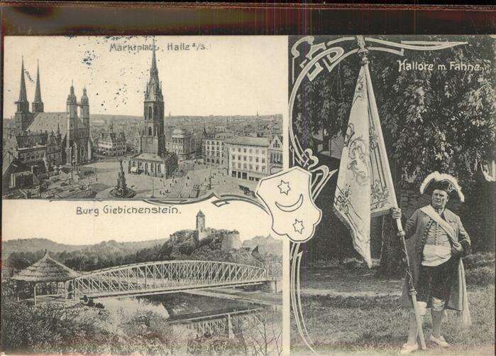 Halle Saale Marktplatz Burg Giebichenstein Saale Br