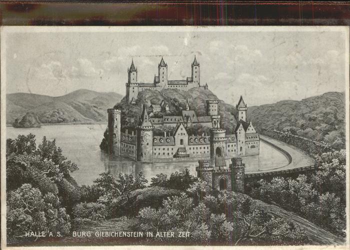 Halle Saale Burg Giebichenstein in alter Zeit