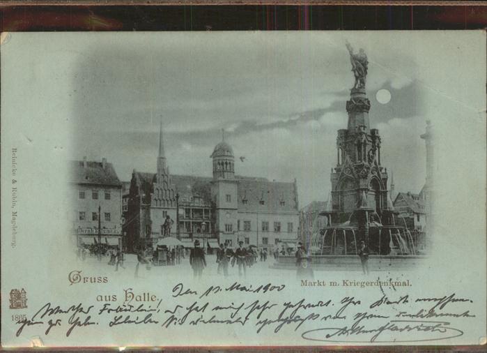 Halle Saale Markt Kriegerdenkmal