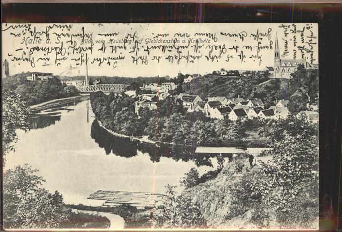 Halle Saale Burg Giebichenstein Saale Brücke Kröllw