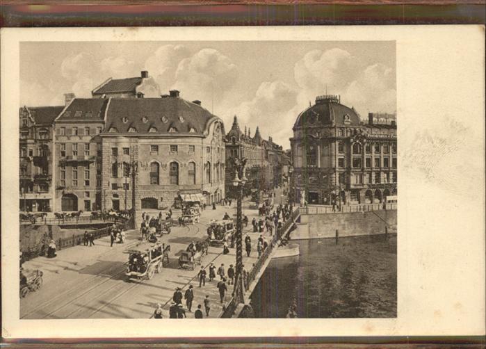 BERLIN  CITY Weidendammer Bruecke Komische Oper Pferdewagen