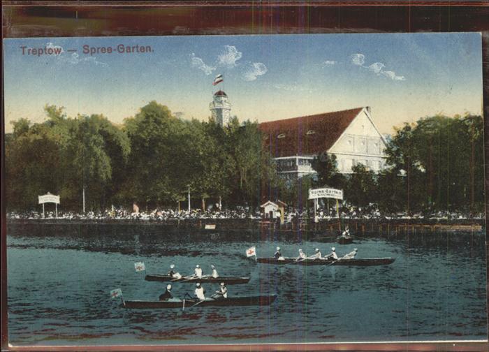 Treptow Berlin Spreegarten Ruderboot