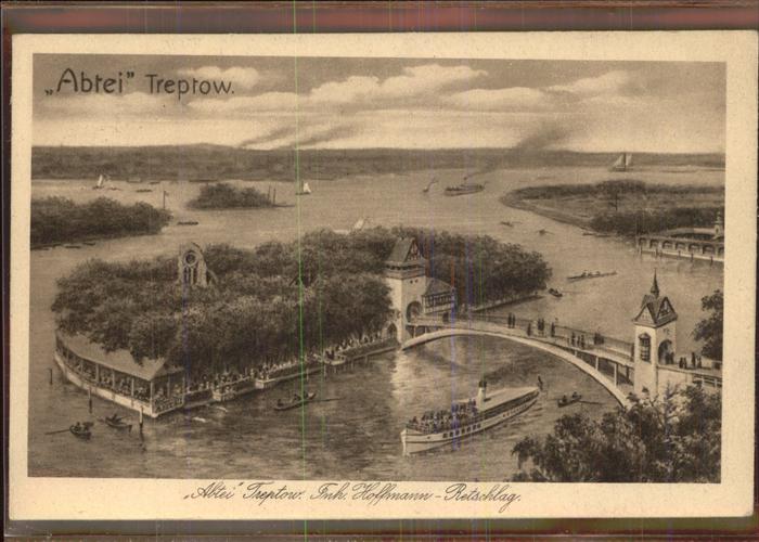 Treptow Berlin Abtei Brücke Spree Schiff