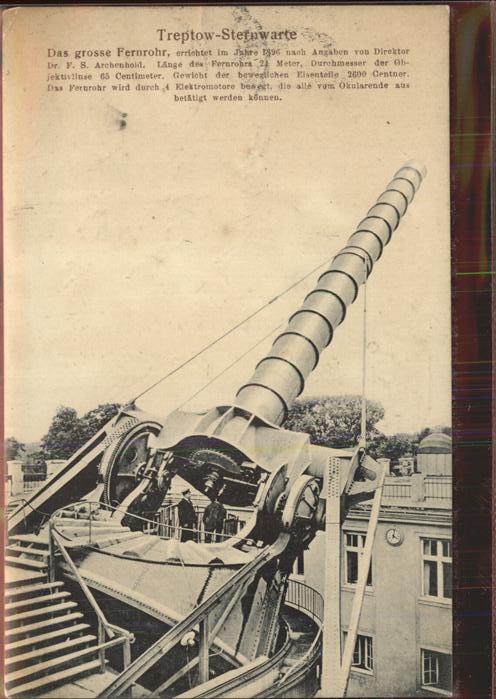 Treptow Berlin Sternwarte Fernrohr Feldpost
