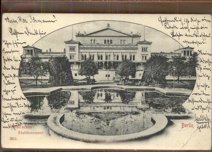 BERLIN  CITY Kroll'sches Etablissement
