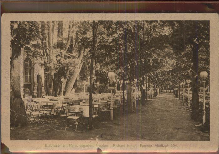Treptow Berlin Etablissement Paradiesgarten Gartenrest