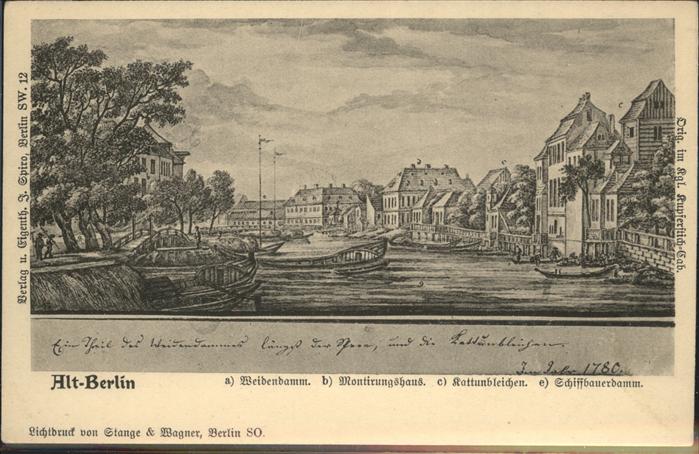 Berlin Alt-Berlin um 1780 Lichtdruck