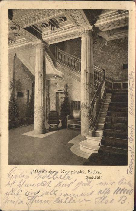 Berlin Weinstuben Kempinski Vestibül