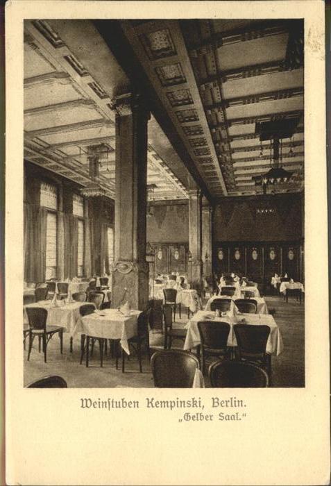 Berlin Weinstuben Kempinski Gelber Saal