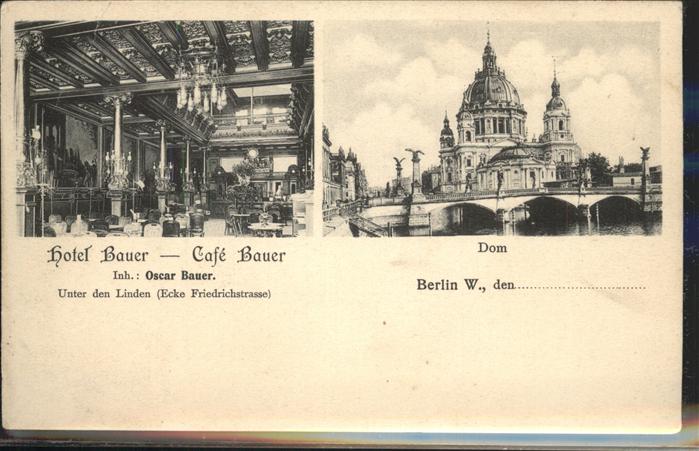 Berlin Hotel Cafe Bauer