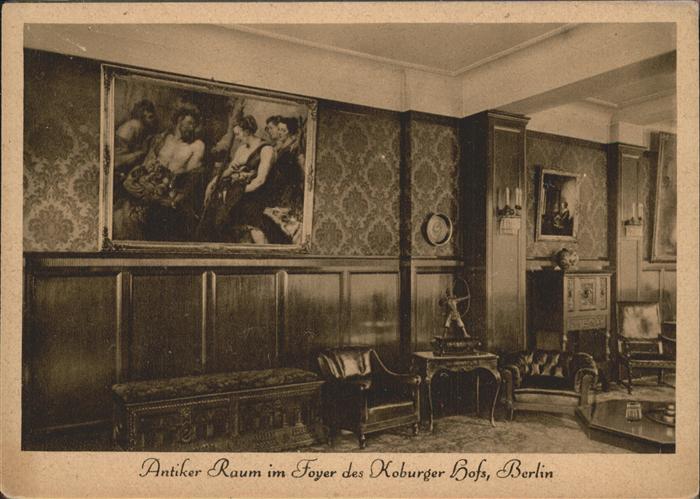 Berlin Hotel Koburger Hof Antiker Raum Foyer