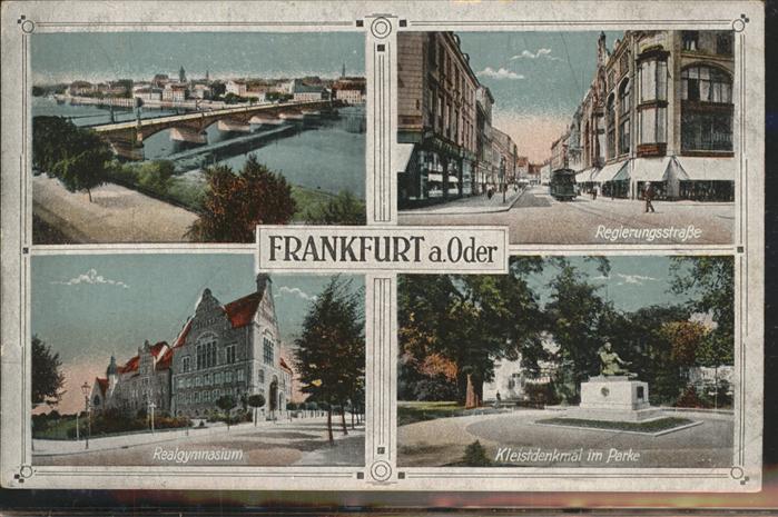 Frankfurt Oder Oderbrücke Regierung Gymnasium Kleist D