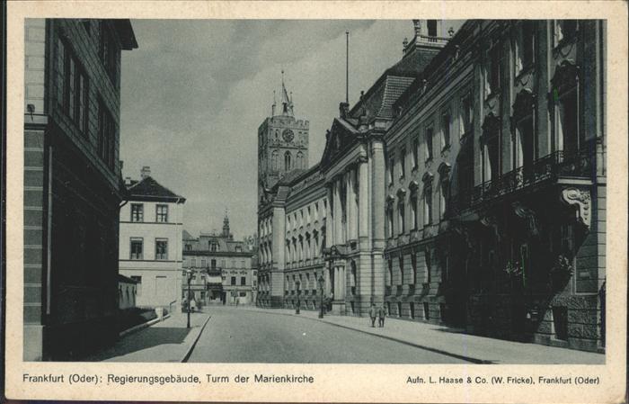 Frankfurt Oder Regierungsgebäude Marienkirche Turm